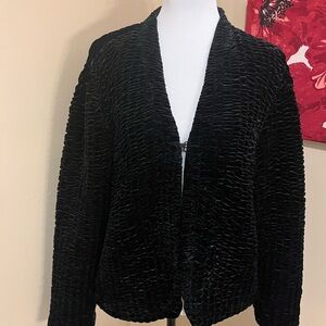Chico's Black Chenille Jacket with Shawl Collar and Relaxed Fit, Chico 2 (12)